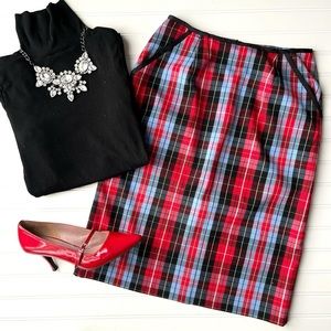 Hanna Andersson Plaid Pencil Skirt | size 6